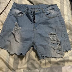 Ripped Jean shorts